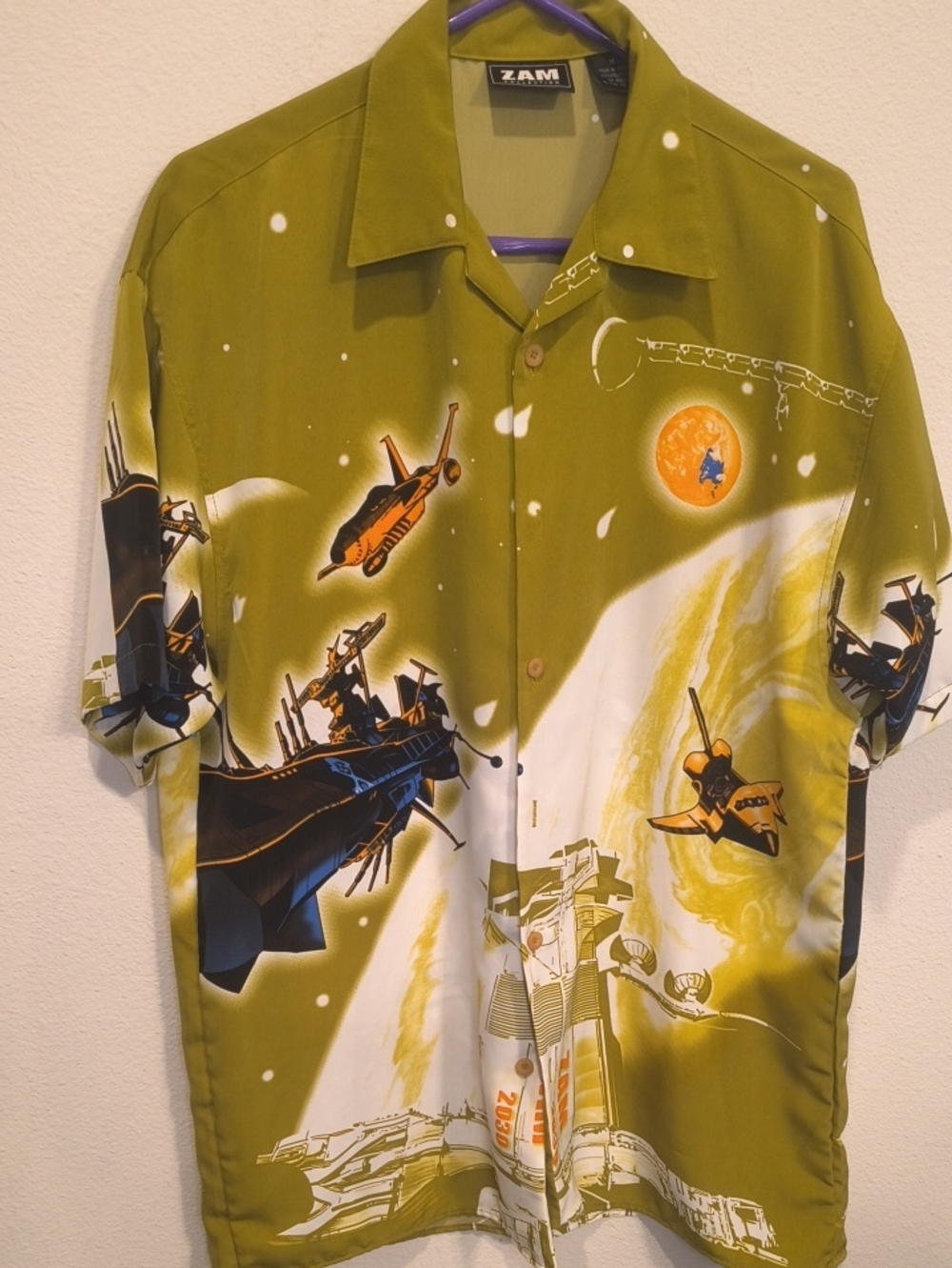 Vintage Zam CollectionOlive Green Short-Sleeve Graphic  Shirt Medium